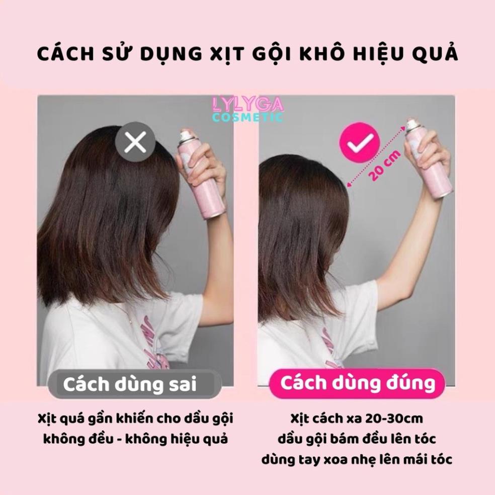 Dầu gội khô SPEC 150ml dạng xịt an toàn không cần nước dùng cho nam, nữ không bết tóc