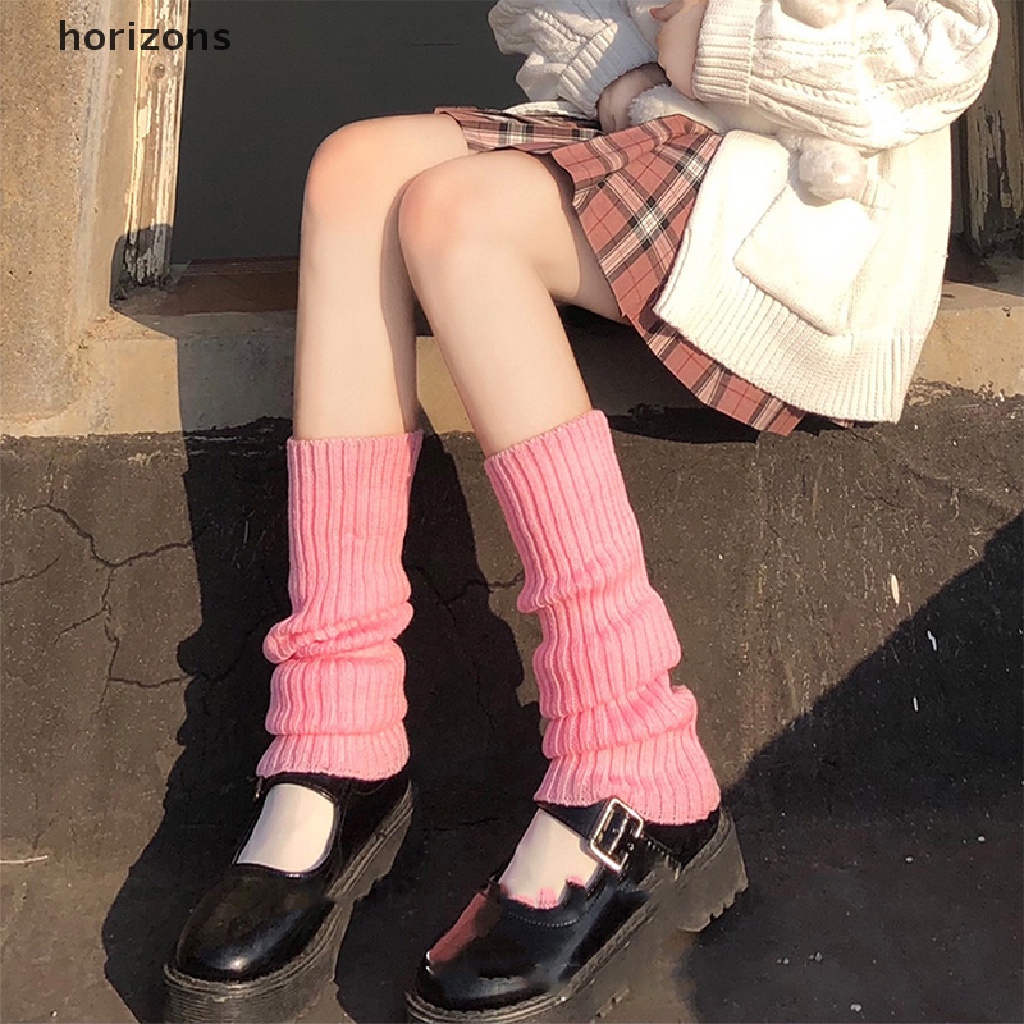 [horizons] Vớ Dệt Kim Giữ Ấm Chân Đính Bóng Lông Ngọt Ngào Phong Cách Lolita Cho Nữ