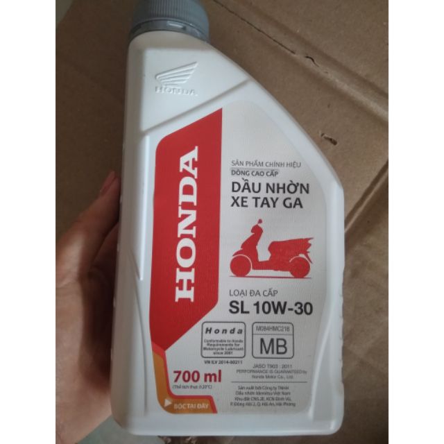 Nhớt Honda xe ga 10w30 chính hãng 700ml