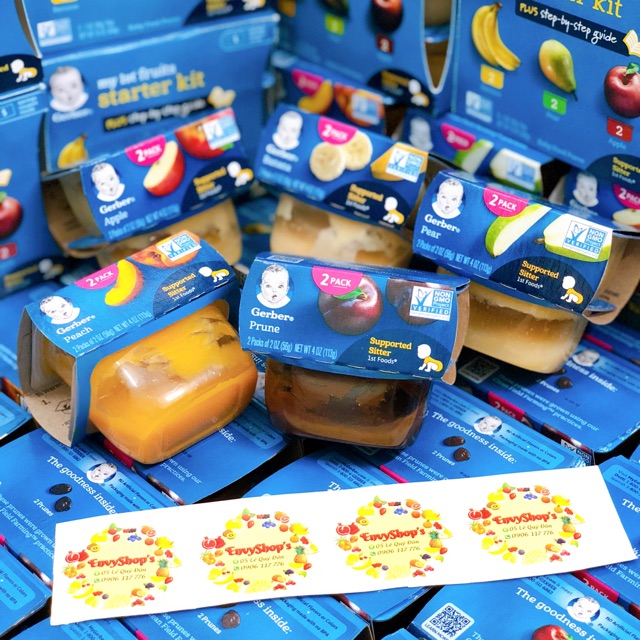 TRÁI CÂY NGHIỀN GERBER CHUỐI - TÁO - LÊ DÀNH CHO BÉ TỪ 4 THÁNG TUỔI