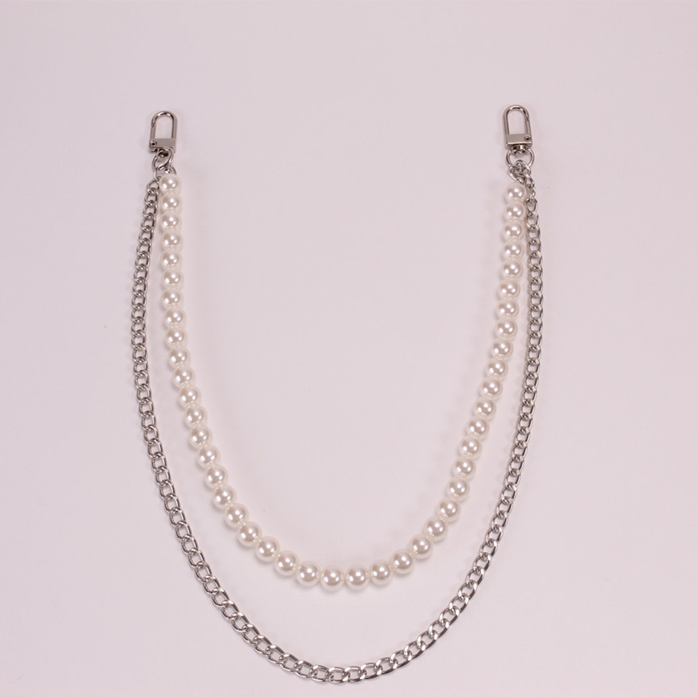 Thắt Lưng Dây Xích Đôi Đính Hạt Ngọc Trai Đa Năng Thời Trang Cho Học Sinh