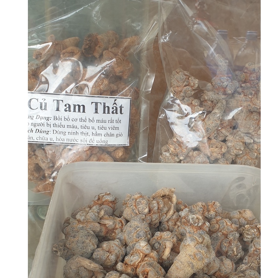 Tam thất bắc Hà Giang, Củ tam thất khô loại 50 60 70 củ/Kg