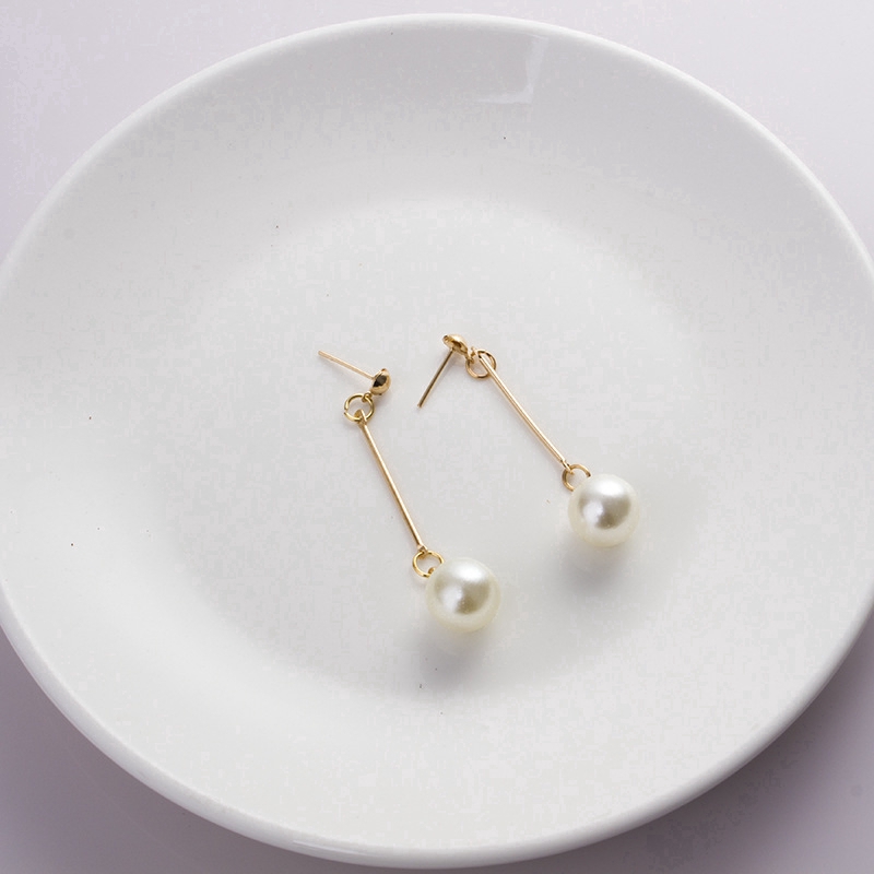 Set khuyên tai dài phối ngọc trai phong cách thời trang thanh lịch cho nữ