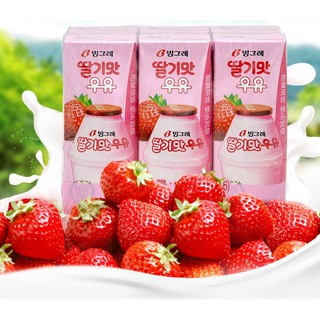 [Hàng Chính Hãng] Sữa Dâu Binggrae Lốc 6 Hộp