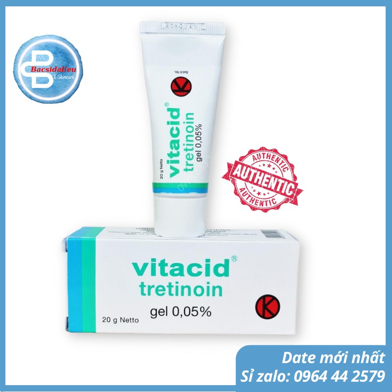 Tretinoin Vitacid Gel 0.05% - kem hỗ trợ giảm mụn, chống lão hóa