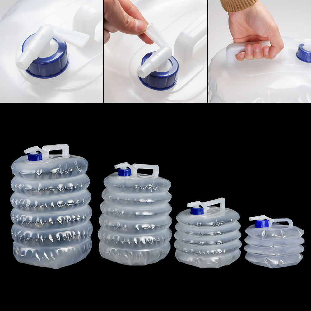 Túi đựng nước trong suốt có thể gấp gọn tiện lợi dung tích 3L/ 5L/ 10L/ 15L chất lượng cao