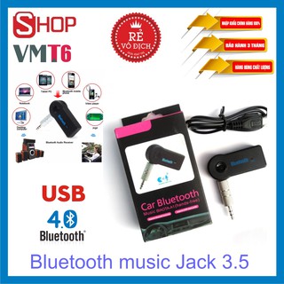 Bộ Chuyển Đổi Âm Thanh Không Dây BIATAO - 01 Jack 3.5 dành cho Ôtô, Âm Ly,Loa...- Có Mic đàm thoại