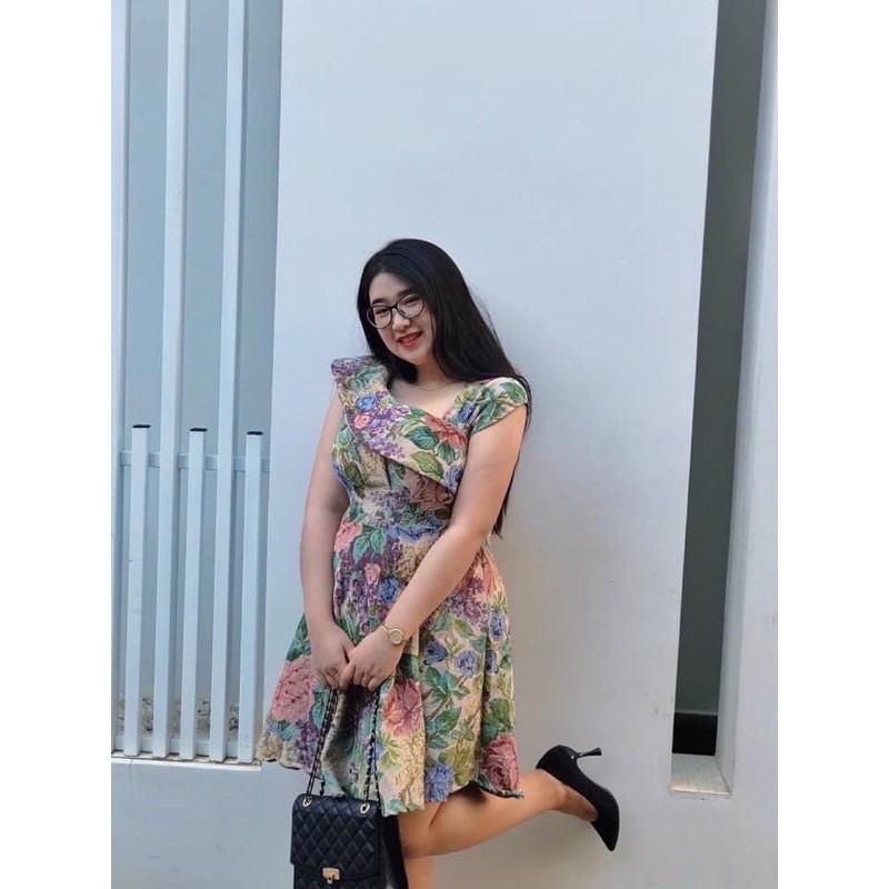 Đầm hoa cổ u bigsize 60=>90kg | BigBuy360 - bigbuy360.vn