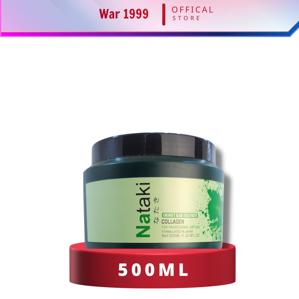 Hấp ủ tóc NATAKI 500ml 1000ml collagen phục hồi tóc hư tổn dưỡng mái tóc mềm mượt chắc khoẻ