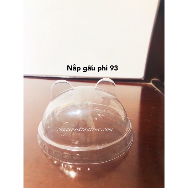 [ BÁN RỜI] Combo 50 nắp ly nhựa ( nắp bằng, nắp cầu, nắp gấu) phi 93mm