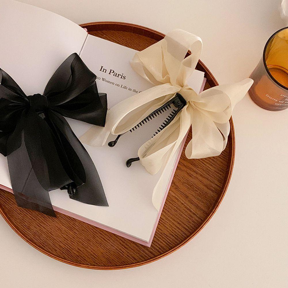 Kẹp Tóc Đuôi Ngựa Phối Ren Nhiều Lớp Thanh Lịch