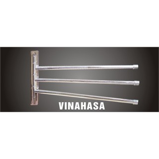 Thanh vắt khăn 3 quay inox 304 cao cấp - vk6807