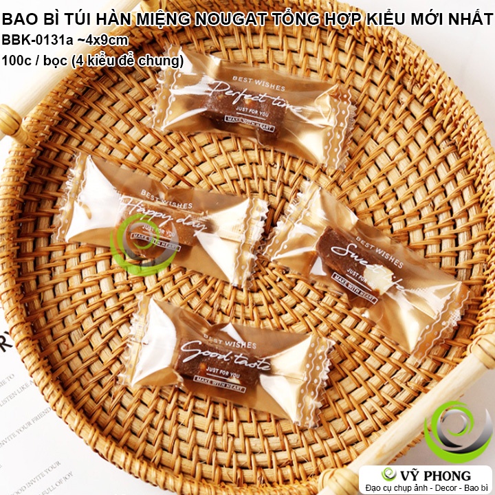 BAO BÌ TÚI HÀN MIỆNG KẸO NOUGAT 4x9CM TỔNG HỢP KIỂU MỚI 2022 SIÊU HOT LÀM QUÀ TẶNG CÁC DỊP LỄ TẾT NĂM MỚI BBK-0131