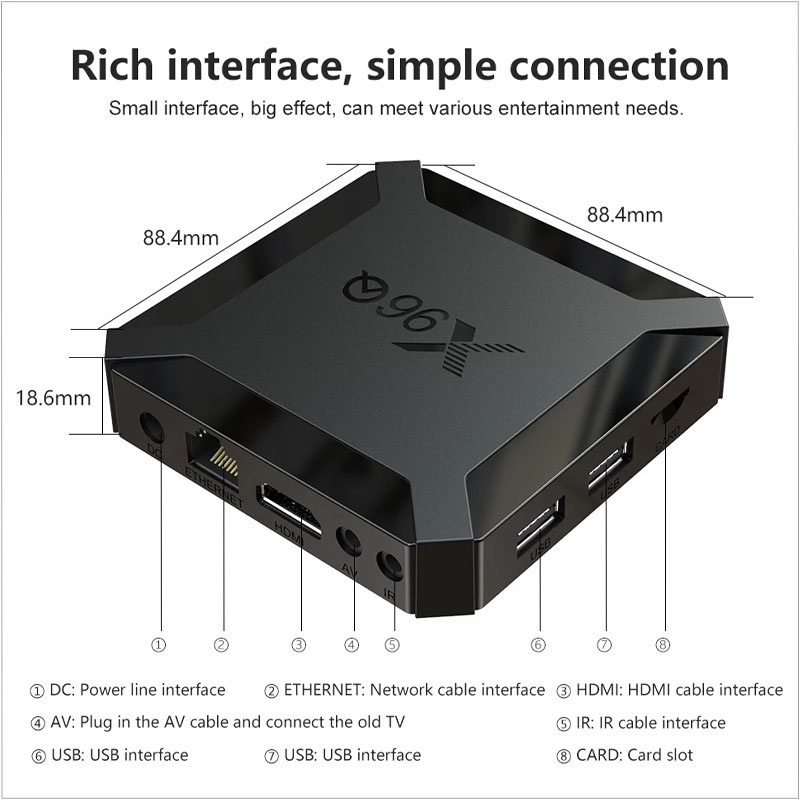 TV Box thông minh X96Q Android 10.0 1GB 8GB PK HK1 4K 2.4G wifi mini tiện lợi