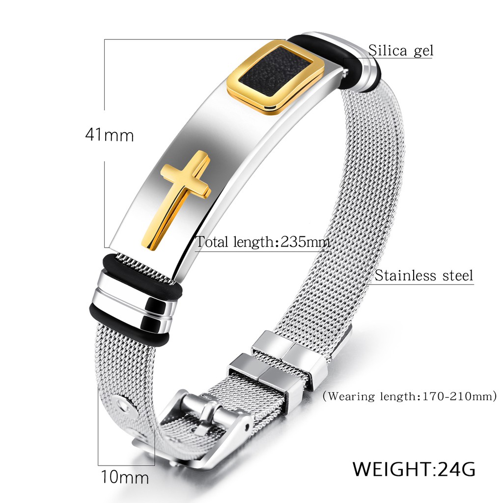 Vòng đeo tay OLEVS GH878 thời trang bằng thép không gỉ cho nam