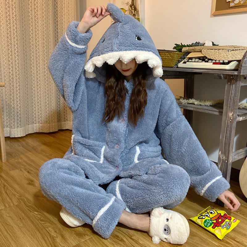 Bộ đồ ngủ nỉ bông hình thú siêu cute