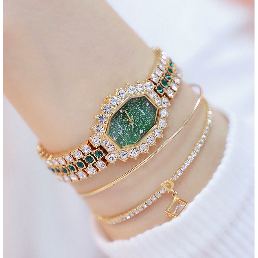 Đồng hồ đeo tay nữ, đồng hồ nữ chính hãng BEE SISTER đính đá cao cấp, sang trọng, thời trang Hàn Quốc cao cấp giá rẻ