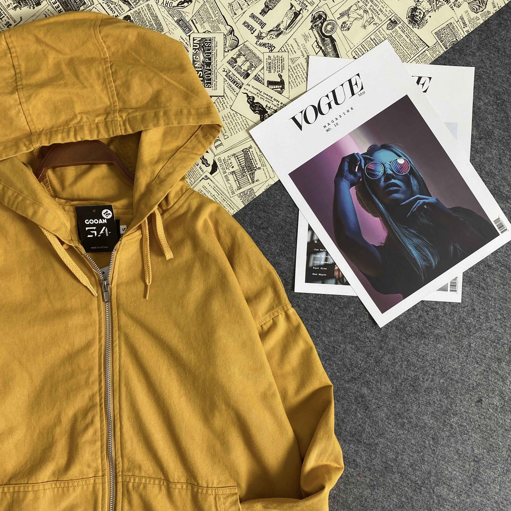 [Mã WASKT304 giảm 15% tối đa 30K đơn 99K] Gooan- Áo khoác kaki basic WASH | BigBuy360 - bigbuy360.vn