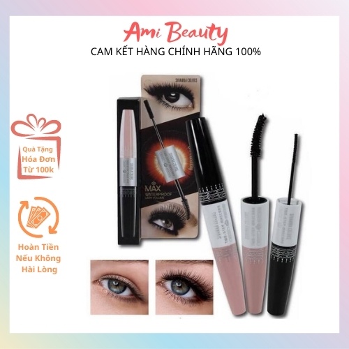 Mascara không thấm nước dày &amp; tơi mi 2 đầu Sivanna Colors 6X