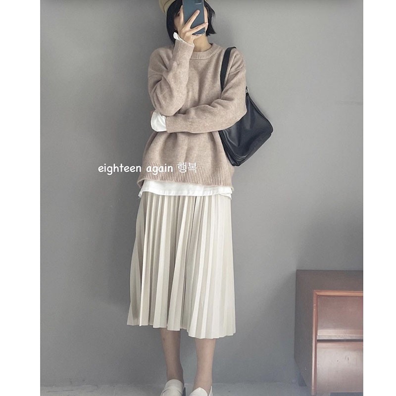 Chân Váy Xếp Ly Dáng Dài Hàng Quảng Châu Loại 1 M9109 | BigBuy360 - bigbuy360.vn