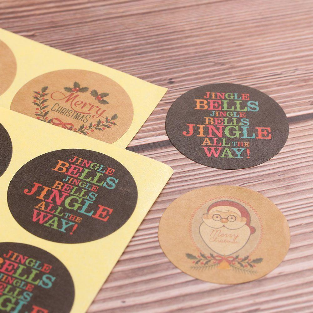 Set 120 Nhãn Dán Trang Trí Hộp Quà Giáng Sinh