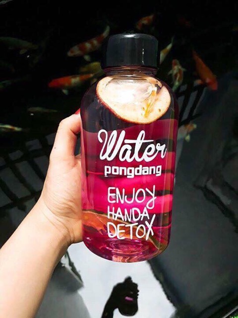 Bình DETOX Pongdang, loại bình béo 600ml bằng nhựa cứng chịu nhiệt siêu bền Pongdang sành điệu, giá ưu đãi.