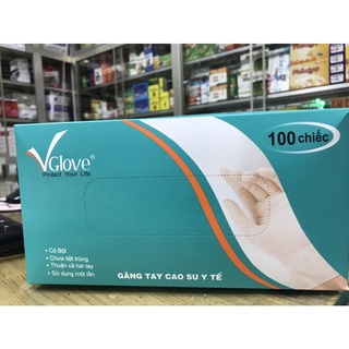 10 đôi găng tay y tế Vglove có bột size M