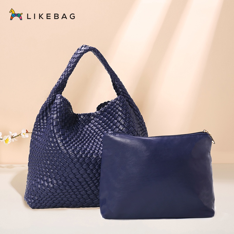 Túi tote lớn LIKEBAG đan dệt tay đa năng kèm ví nhỏ thời trang thời trang nữ