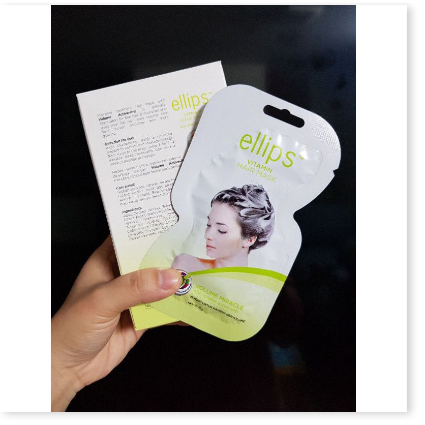 (chính hãng- cam kết hiệu quả) Mặt nạ Ellips ủ dưỡng tóc 20G (Ellips hair mask 20G) Dưỡng chất nuôi tóc khỏe