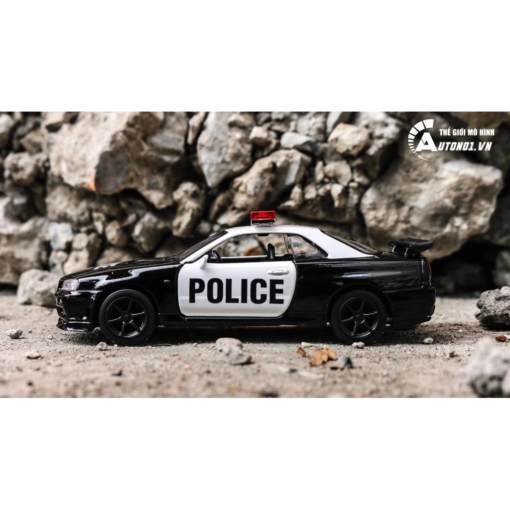 MÔ HÌNH XE NISSAN POLICE GT R34 1:36 JACKIEKIM 7382