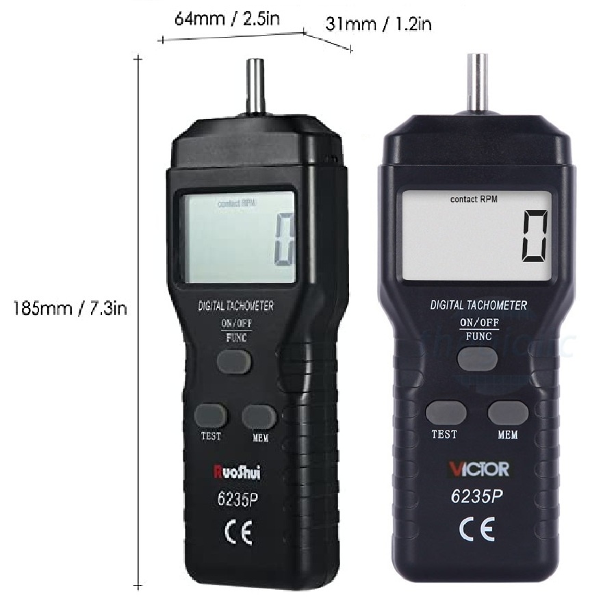 Máy đo tốc độ vòng tua, vòng quay động cơ tiếp xúc VICTOR 6235P