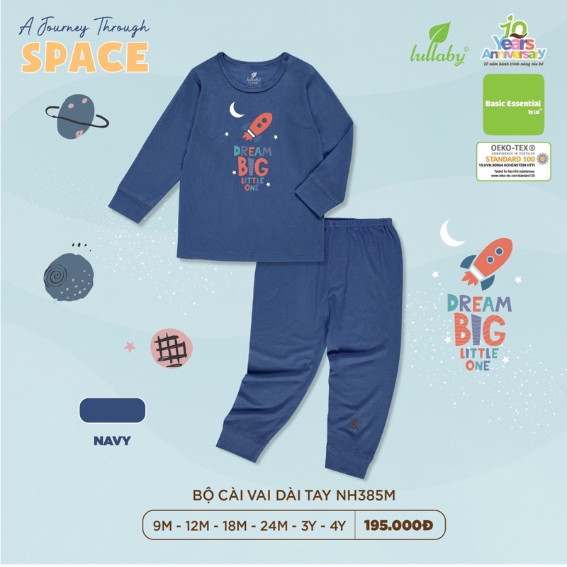 Bộ Cài Vai Dài Tay Petit Bé Trai Lullaby 2022 (9m-4y)NH385M