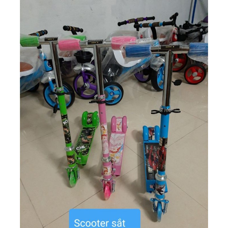 xe scoter sắt khung to chắc chắn, sản phẩm y hình