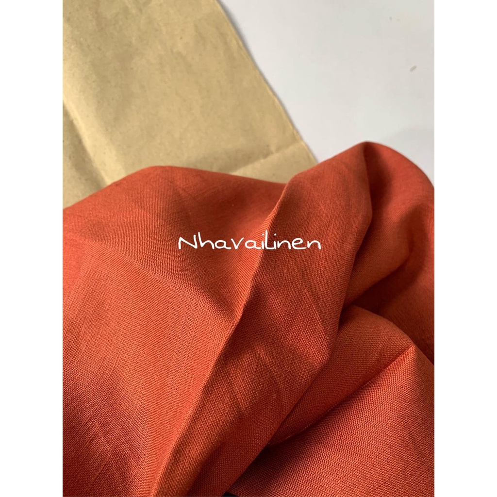 Vải Tưng Trơn Nhà Vải Linen Làm Từ Sợi Tự Nhiên Bề Mặt Mềm Mịn Thấm Hút Khô Nhanh Phù Hợp Cho Da Nhạy Cảm