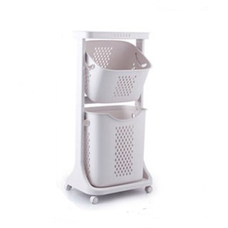 Sọt nhựa 2 tầng có bánh xe TASHUAN TS-5329A