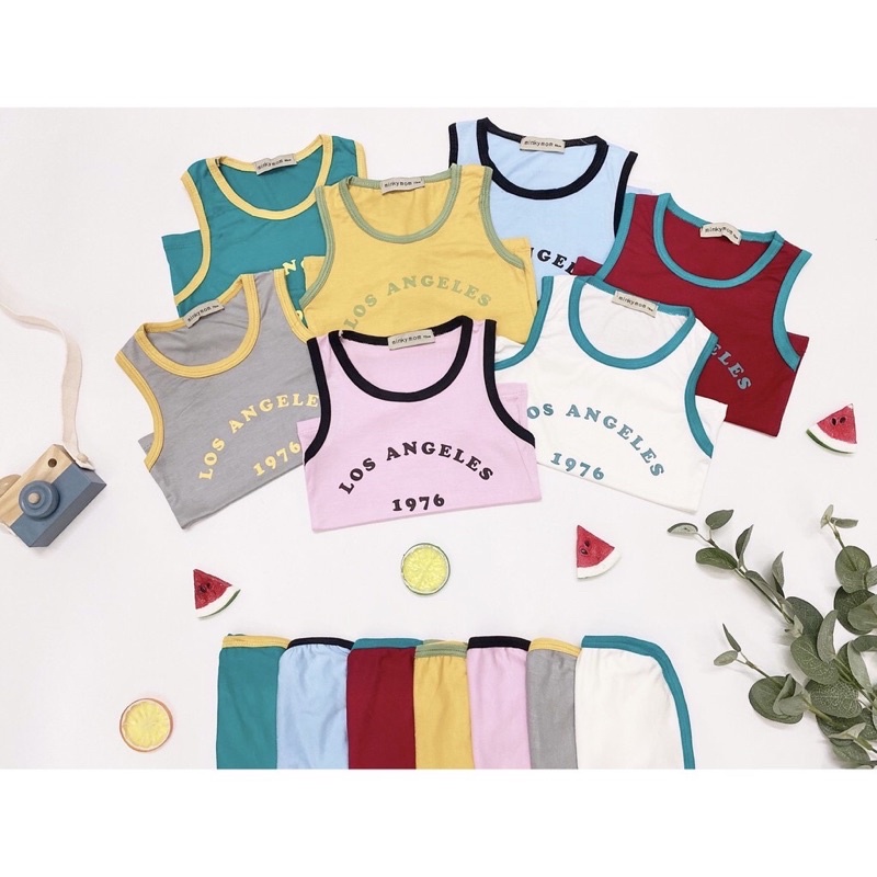 BỘ MINKY MOM LOẠI 1 BA LỖ LOS ANGELES THUN LẠNH BO VIÊN SIÊU ĐẸP CHO BÉ