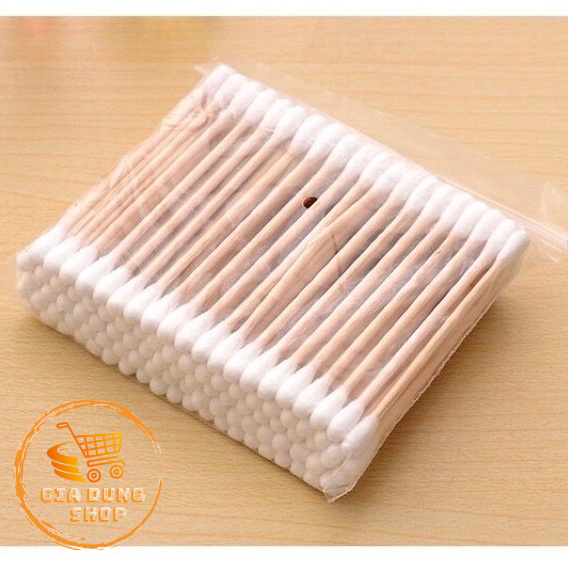 Tăm Bông Thân Gỗ Gấu Trúc 80 Que, Loại 100 Que