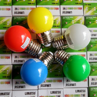[LIMATSU] Bóng LED Chanh 1w Đủ Các Màu E27-Hàng Chất Lượng Cao