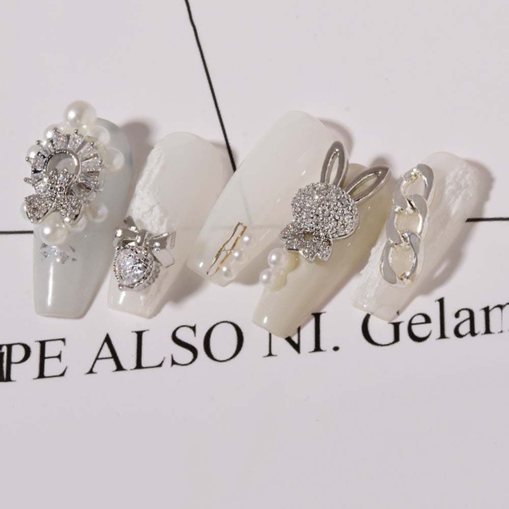Phụ kiện trang trí móng tay nghệ thuật 3d màu sắc lấp lánh sang trọng DIY