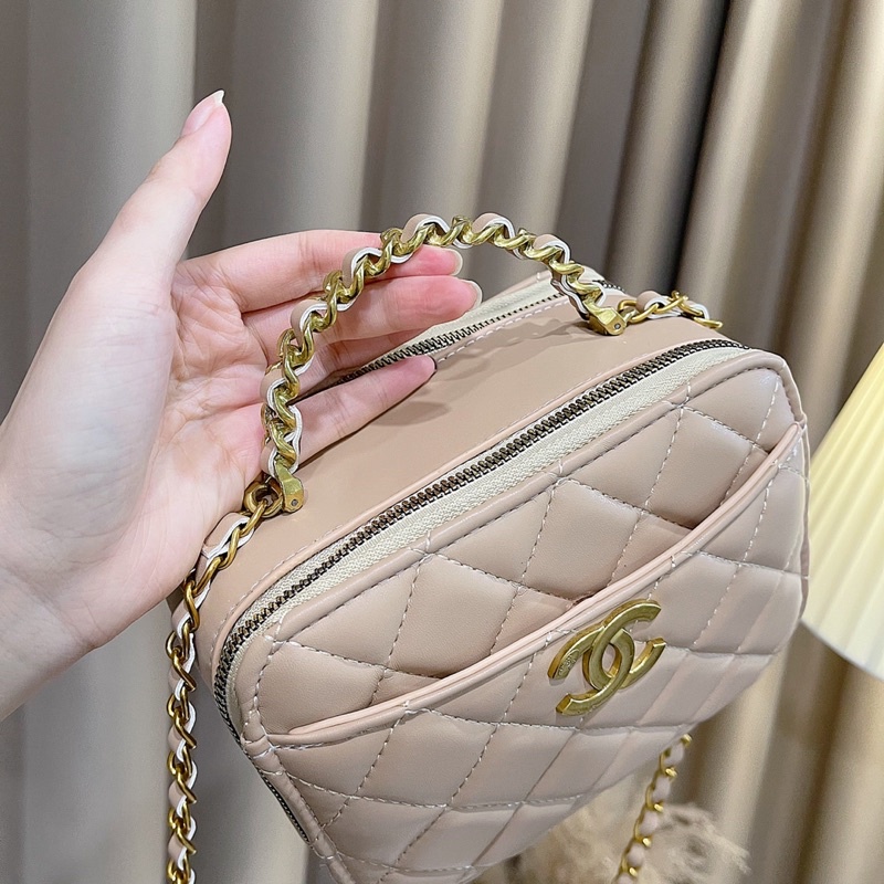 Túi hộp chan.nel Size 20cm nhiều ngăn, dáng hộp gọn đẹp
