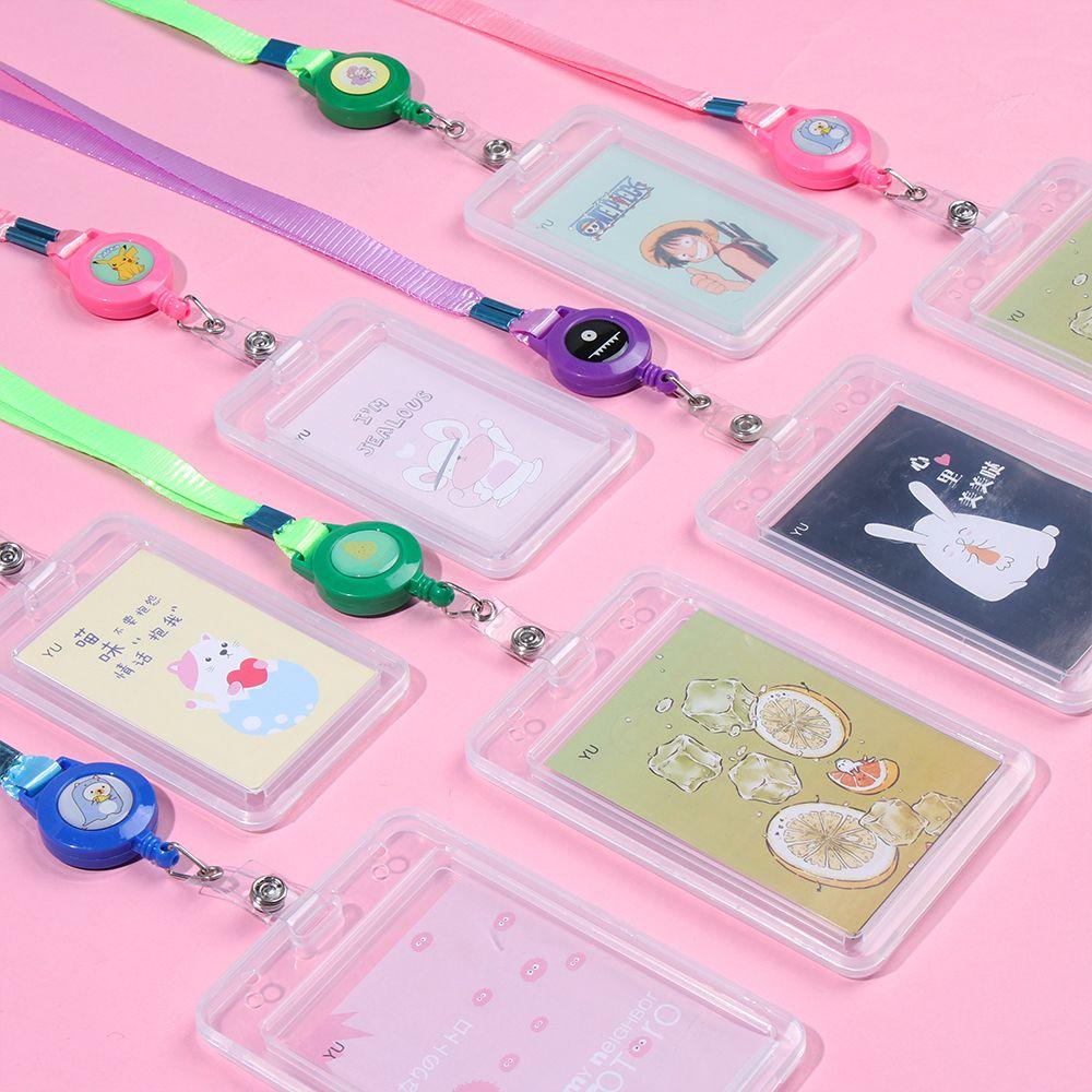 LAKAMIER Giá Đỡ Thẻ Tên Họa Tiết Hoạt Hình Đáng Yêu Có Thể Thu Gọn