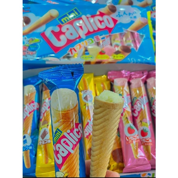 Bánh kem ốc quế Glico Caplico Nhật Bản cho bé ăn dặm