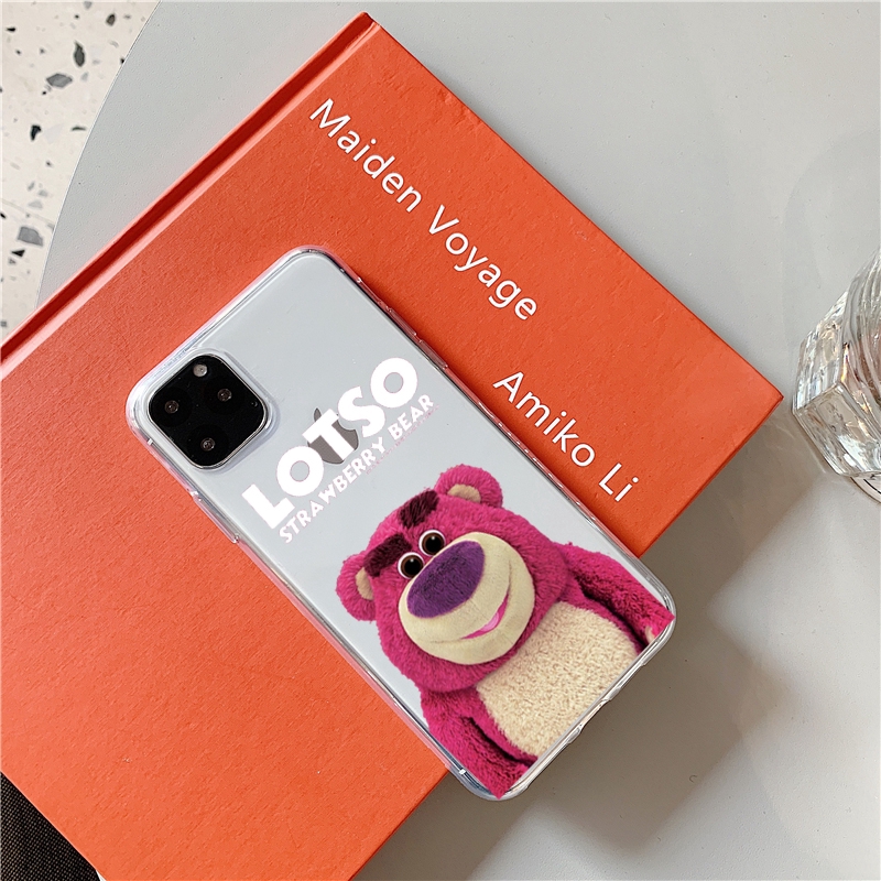 Disney Lotso Case for Samsung s10 s9 s9plus s8 s8plus s7 S6 S5 s20 s20ultra cover case note8 note9 note10plus casing n950 n920 N960 G960 G965 G925 Silicone Transparent shell cute cartoon