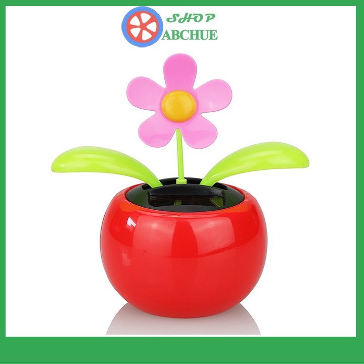 Chậu hoa lúc lắc sử dụng năng lượng mặt trời trang trí ô tô, bàn làm việc