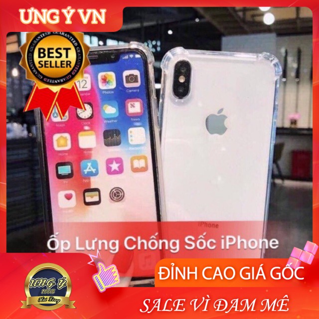 ỐP CHỐNG SỐC TRONG SUỐT SILICON -LOẠI CAO CẤP DÀNH CHO IPHONE - CHỐNG SỐC 4 CẠNH TỐT NHẤT