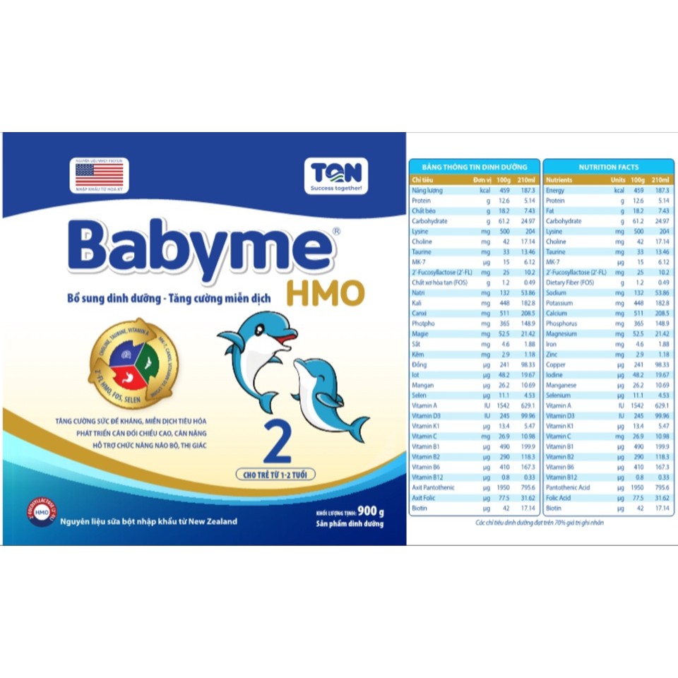Sữa Babyme số 2 lon 900g [Date 2023]