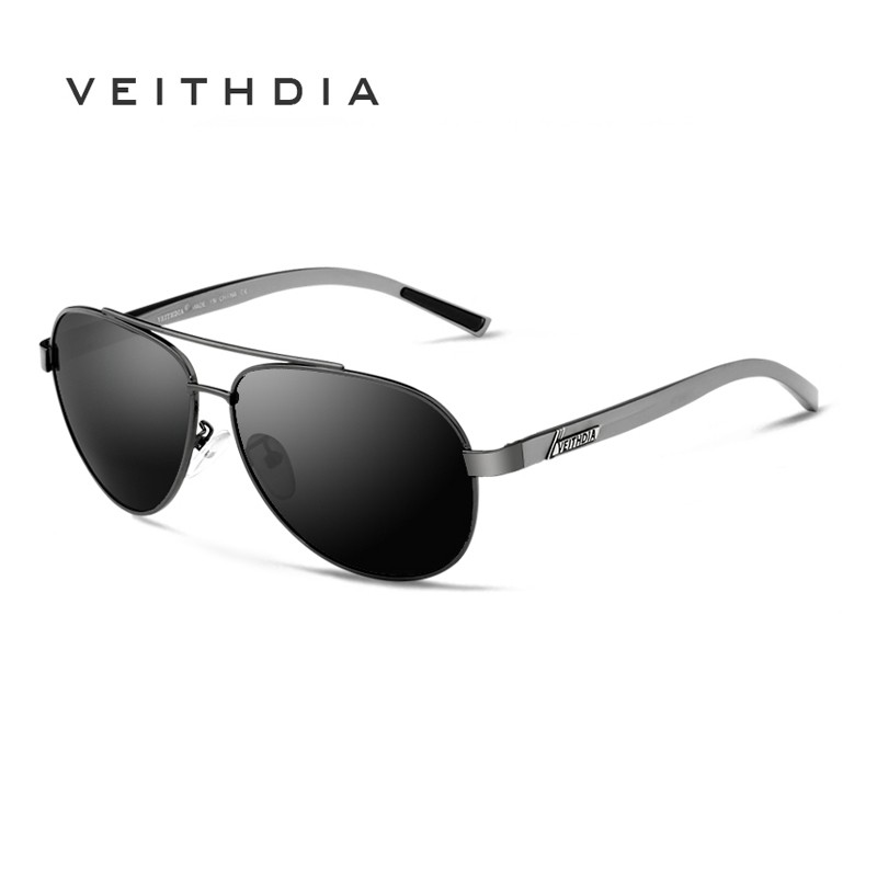 Phụ kiện thời trang VEITHDIA 2605 Nam Nhôm Magie bên trong Tráng Kính râm phân cực Phong cách Aviator