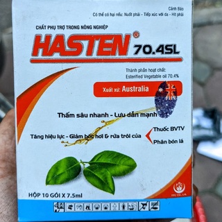 Chất phụ trợ Hasten thẩm thấu nhanh, lưu dẫn mạnh, tăng hiệu lực giảm bốc hơi, rửa trôi