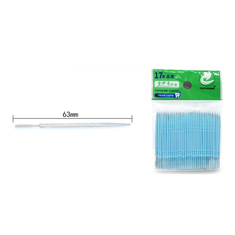 Set 100 tăm xỉa răng thiết kế 2 đầu chăm sóc răng miệng