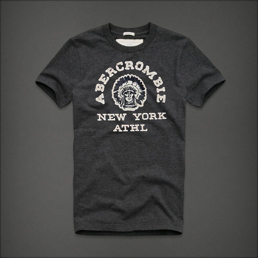 Áo thun thổ dân Abercrombie Gray new